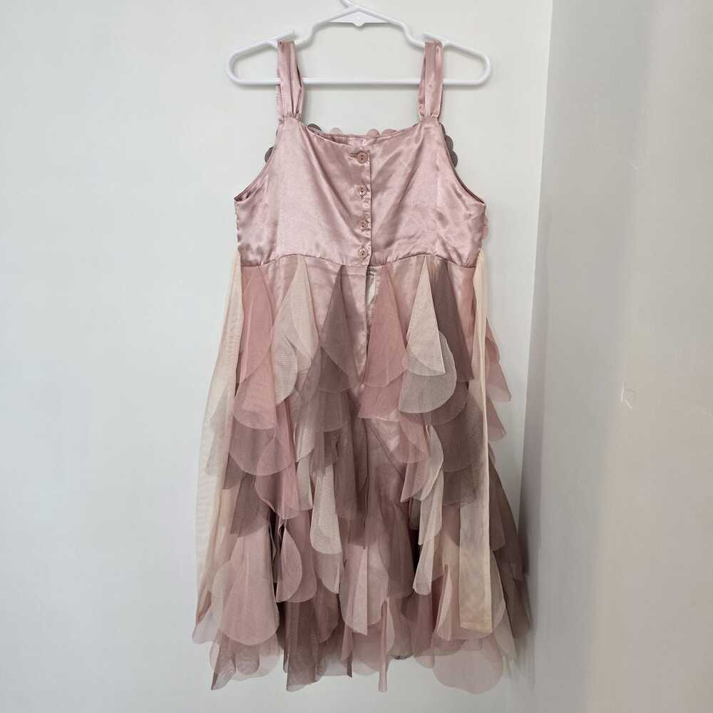 Biscotti Pink Princess Dress Size 7 Flowers Lined Sleeveless Gown Party Wedding - Picture 4 of 7